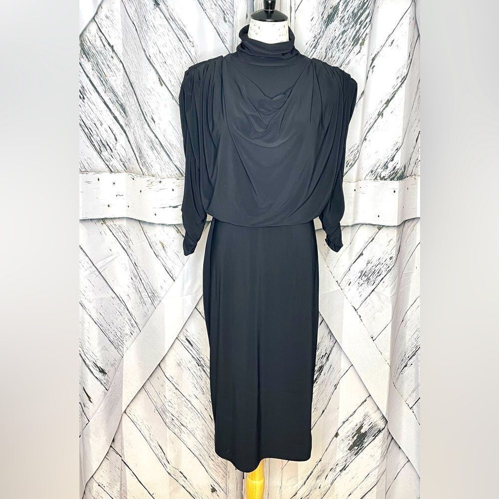 Joseph Ribkoff 3/4 Sleeve Dress Draped Overlay 8